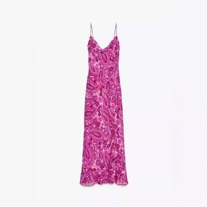 ZARA Printed Midi Dress
